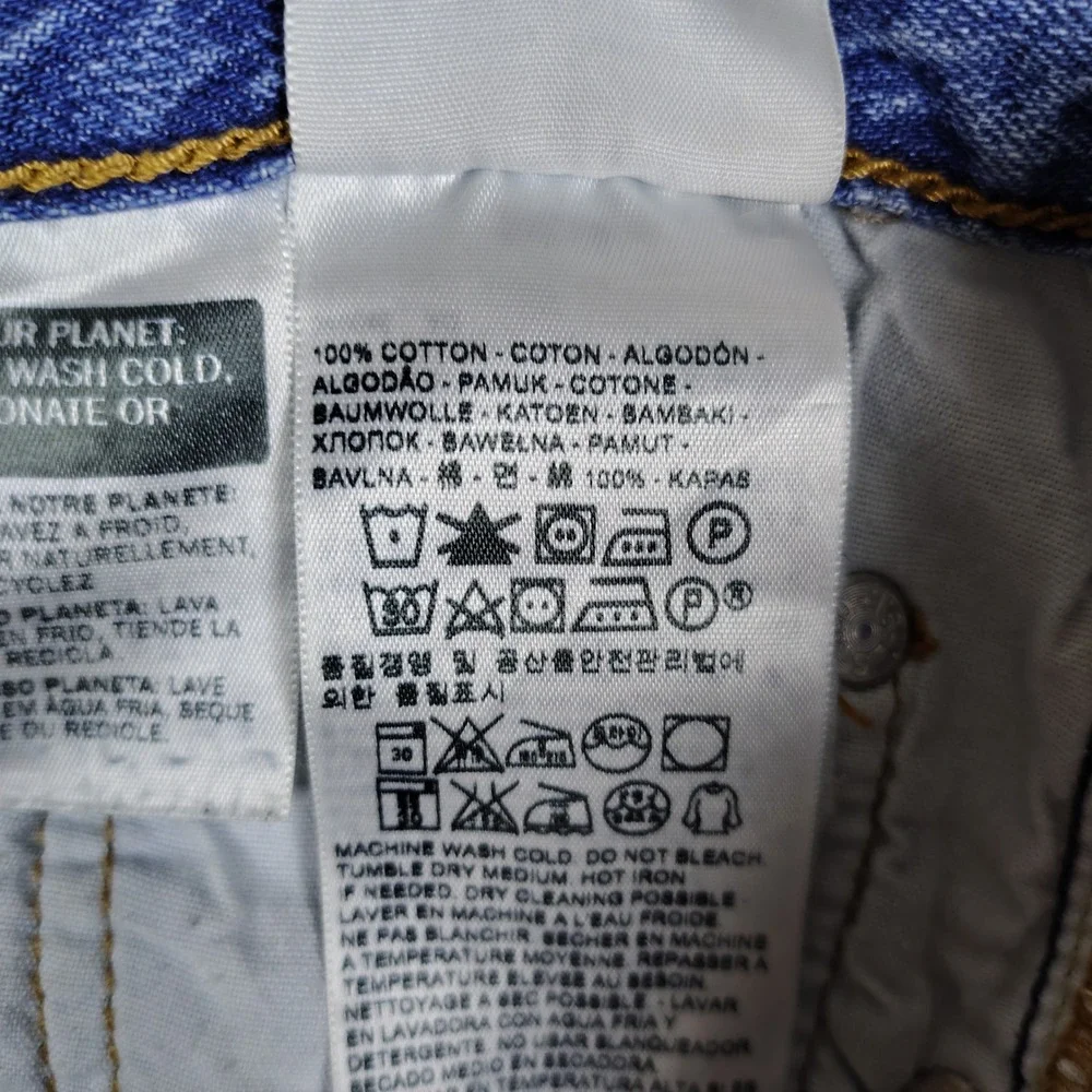 Levis 501 Original Fit Jeans Mens 30x30 Light Wash Blue Button Fly Straight